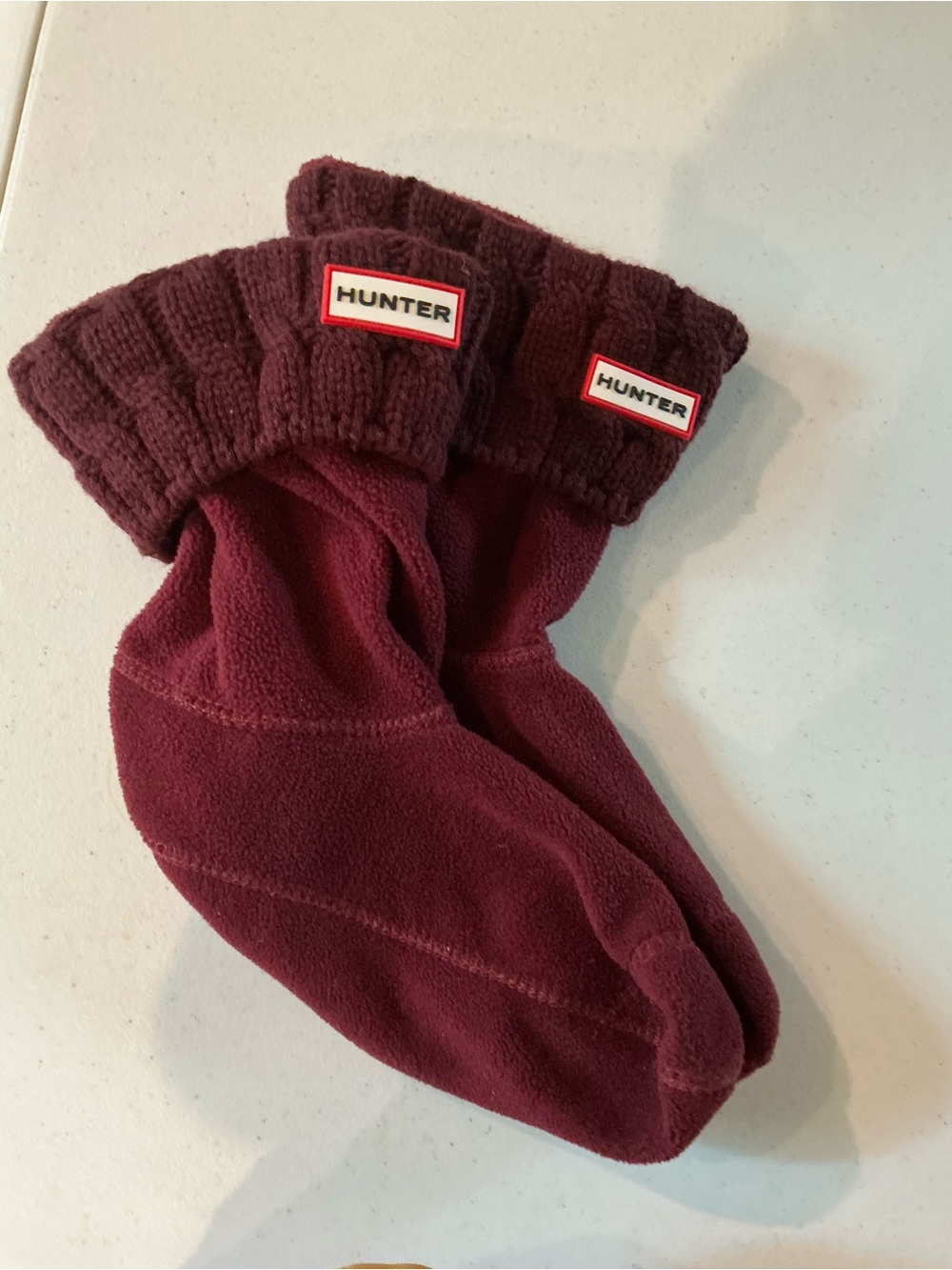 Burgundy Hunter Short Boot Liners size L